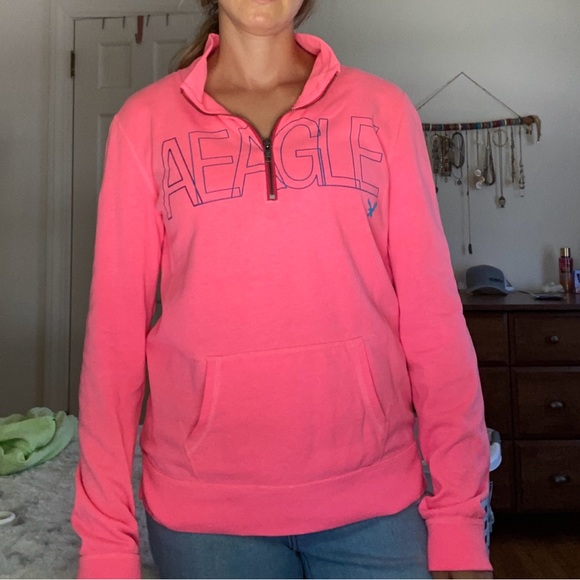 American Eagle Outfitters Y2K Hot Pink Pullover - Picture 3 of 3